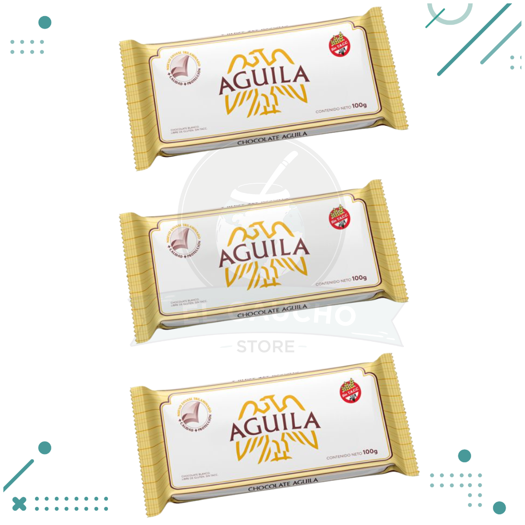 Chocolate Taza Aguila, Blanco (100gr.) (Por 3u.) (300gr.) - El Gaucho Store