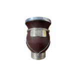 Mate de Cuero Argentino 100% con terminaciones en Alpaca + Bombilla de Regalo