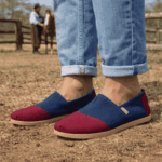 Alpargatas Suela Goma, Color Combinado Azul con Bordo, Premium Pampero - Imagen 2