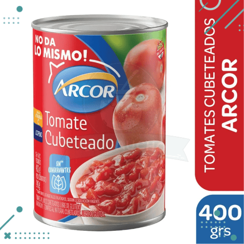 Diseño sin título (8) Tomates Cubeteados Arcor x 400gr - Imagen 1