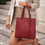 Cartera Dama Cuero 100%, Color Rojo, Modelo Olivia - Imagen 2