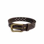 Cinturon Belt Cuero Color Marron Genuino 100% Artesanal, Modelo 2