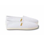 Alpargatas suela GOMA, Color BLANCA Premium PAMPERO
