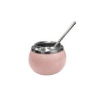 Mate Criollo Ceramica con Bombilla en Caja de Regalo, Color Rosa - Imagen 2