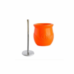 Mate Urbano Plastico + Bombilla incluida, Color NARANJA - Imagen 3