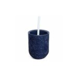 Mate 3D Flores NEGRO + Bombilla de regalo