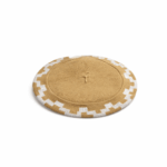 Boina De Hilo Vuelo 32cm Guarda Pampa Beret Gaucho Style Classic Color BLANCO Y BEIGE