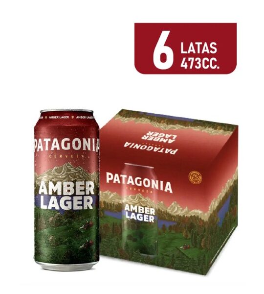 Cerveza Artesanal Patagonia Amber Lager pack x6 Latas