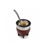 Mate Imperial Calabaza Con Guarda De Acero Inoxidable + Bombilla de Regalo, Color MARRON - Imagen 3