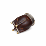 Mate Imperial de Cuero Liso, Cincelado Con Base Bolita de Alpaca, Color MARRON - Imagen 2