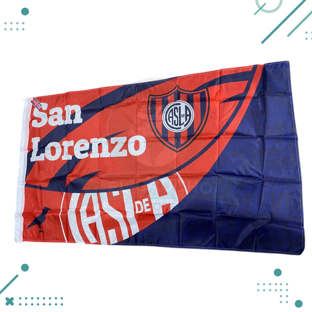 Bandera San Lorenzo Licencia Oficial 120cmx90cm El Gaucho Store