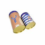 Lata Yerbera-Azucarera Marwal - Tonos Beige y Azul - Imagen 3