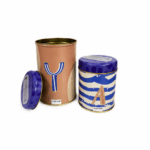 Lata Yerbera-Azucarera Marwal - Tonos Beige y Azul - Imagen 4
