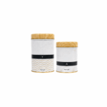 Lata Yerbera-Azucarera Marwal - Blanco Simil Madera - Imagen 5