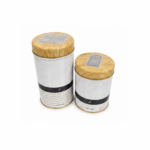 Lata Yerbera-Azucarera Marwal - Blanco Simil Madera - Imagen 2