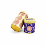 Lata Yerbera-Azucarera Marwal - Tonos Rosa, Beige, Violeta y Blanco - Imagen 5