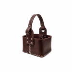 Canasta Matera Uruguaya, 100% Cuero Premium, Color Marron