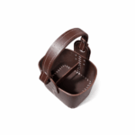 Canasta Matera Uruguaya, 100% Cuero Premium, Color Marron - Imagen 4