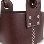 Canasta Matera Uruguaya, 100% Cuero Premium, Color Marron - Imagen 5