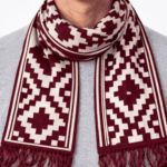 Bufanda De Hilo - Guarda Pampa Reversible, Color Bordo. (aprox 1.5mts) - Imagen 2