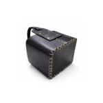 Canasta Matera Uruguaya, 100% Cuero Premium, Color Negro con Diseño - Imagen 5