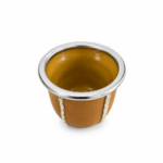 Mate Gota de Vidrio Forrado en Cuero Color Suela + bombilla de regalo - Imagen 2