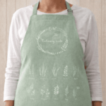 Delantal Tusor Estampado Hierbas VERDE - 76x56cm - Imagen 2