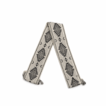 Faja Gaucho - Cinto N°12, Color Blanco y Negro (Aprox 3mts)