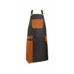Delantal de Cuero Argentino 100% Color Marron con Bolsillo (78cmlargo x 55ancho)