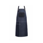 Delantal de Cuero Argentino 100% Color Negro con Bolsillo (78cmlargo x 55ancho)