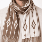 Bufanda De Hilo - Guarda Pampa Reversible, Color Marrón. (MODELO 2) (aprox 1.5mts) - Imagen 2