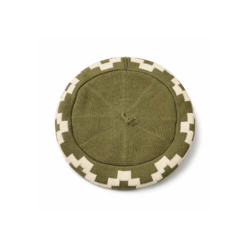 Diseño sin título - 2026-02-06T143506.535 Boina De Hilo vuelo 32cm Guarda Pampa Beret Gaucho Style Classic Color VERDE - Imagen 1