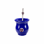 Mate sabio plastico + bombilla San Lorenzo AZUL
