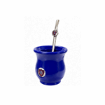 Mate sabio plastico + bombilla San Lorenzo AZUL - Imagen 5