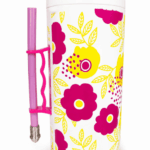 Mate Autocebante con Diseño Flores BLANCO 900ml - Imagen 2