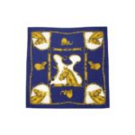 Pañuelo Fratello para Cuello (Diseño Caballos Color Azul, MOD 2, 60X60)