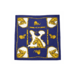 Pañuelo Fratello para Cuello (Diseño Caballos Color Azul, MOD 2, 60X60)