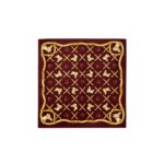Pañuelo Fratello para Cuello (Diseño Caballos Bordo, 60X60)