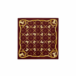 Pañuelo Fratello para Cuello (Diseño Caballos Bordo, 60X60)