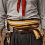 Faja Gaucho - Cinto N°12 Diseño Lineas Tonos Marrones (Aprox 3mts) - Imagen 2