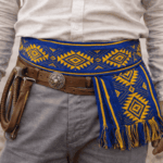 Faja Gaucho - Cinto N°12 Azul y Amarillo (Aprox 3mts) - Imagen 2