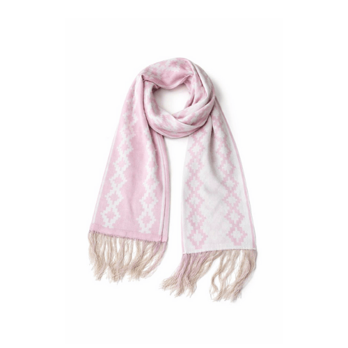 Diseño sin título - 2026-02-03T103932.278 Bufanda De Hilo - Guarda Pampa Reversible, Color ROSA. (aprox 1.5mts) - Imagen 1