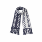 Bufanda De Hilo - Guarda Pampa Reversible, Color Gris. (aprox 1.5mts)