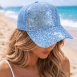 Visera Gorra con Lentejuelas CELESTE - Imagen 2