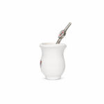 Mate sabio plastico + bombilla River (blanco) - Imagen 3