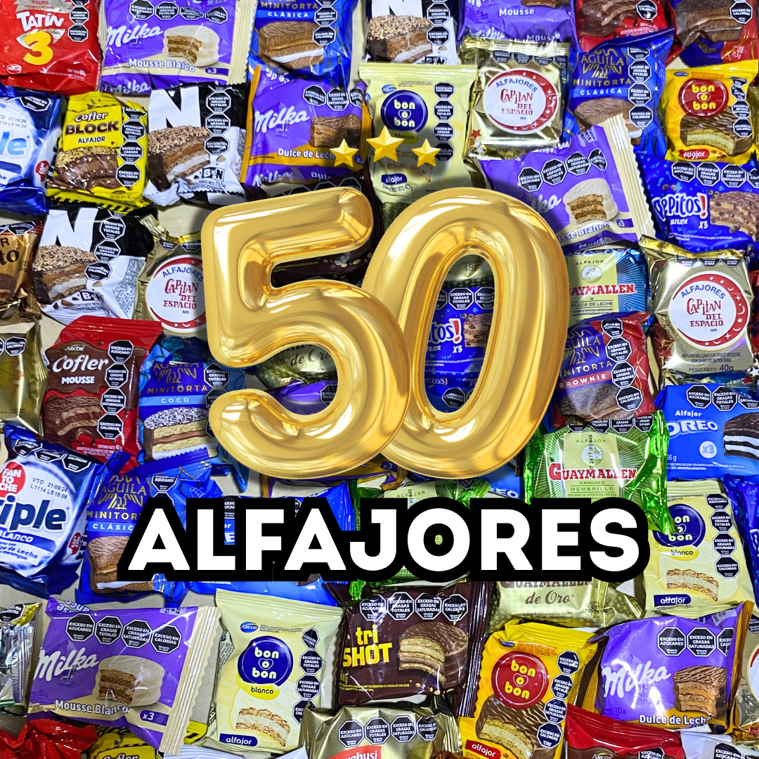 ALFAJORES Caja Sorpresa, Combo x50 ALFAJORES (surtidos) - Imagen 1
