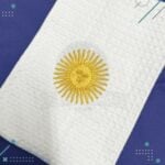 Delantal De Cocina/parrilla Argentina Azul Marino + Repasador Franjas Cortas Diseño Argentina - Imagen 8