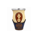 Mate Chacarero Calabaza BEIGE con Base AZUL
