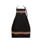 Delantal Asador Parrillero, Diseño Guarda Pampa, Color Negro