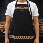 Delantal Asador Parrillero, Diseño Guarda Pampa, Color Negro - Imagen 2